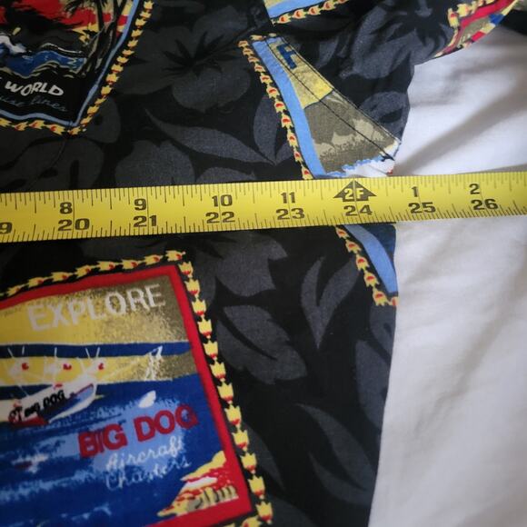 Unique Big Dogs Mens Shirt Size XL Hawaiian Postage Stamps Theme Boho Y2K - Picture 8 of 9